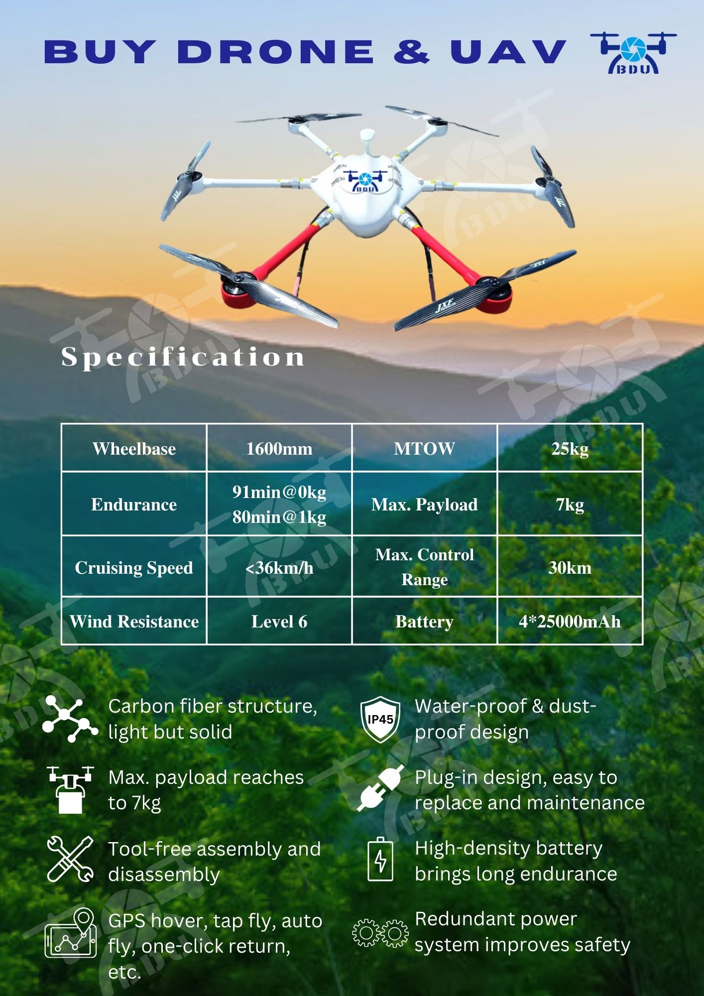 rotary wing, hexacopter, drone