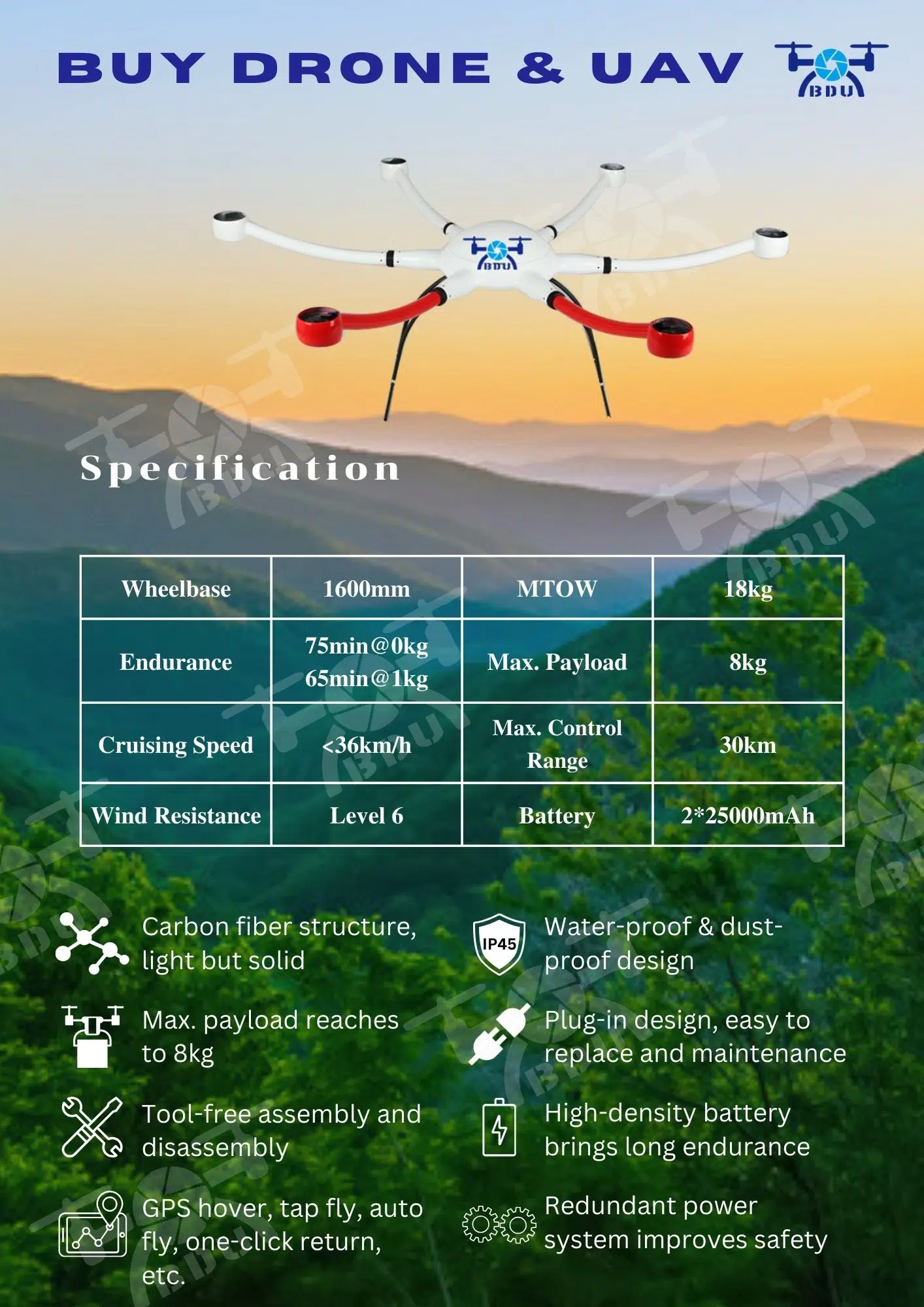 rotary wing, hexacopter, drone